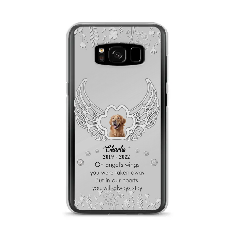 Personalized Pet Phone Case - Upload Photo - Memorial Gift Idea for Dog/Cat Lovers - In Our Hearts You Will Always Stay - Case for iPhone/Samsung