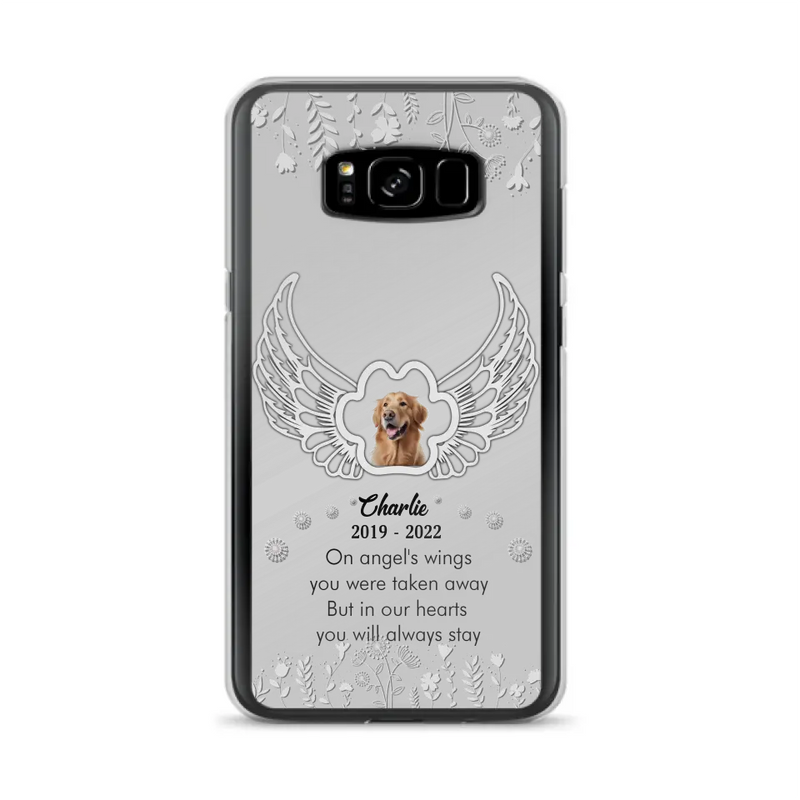 Personalized Pet Phone Case - Upload Photo - Memorial Gift Idea for Dog/Cat Lovers - In Our Hearts You Will Always Stay - Case for iPhone/Samsung
