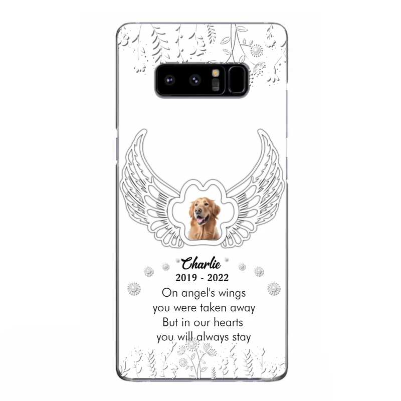 Personalized Pet Phone Case - Upload Photo - Memorial Gift Idea for Dog/Cat Lovers - In Our Hearts You Will Always Stay - Case for iPhone/Samsung