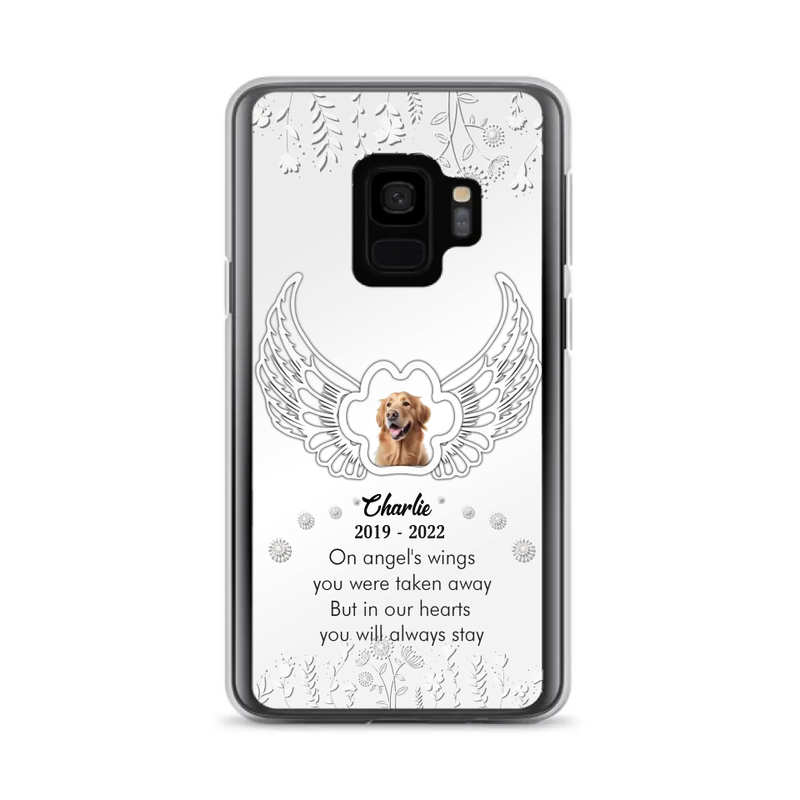 Personalized Pet Phone Case - Upload Photo - Memorial Gift Idea for Dog/Cat Lovers - In Our Hearts You Will Always Stay - Case for iPhone/Samsung