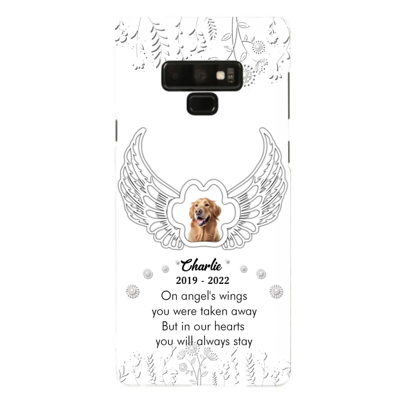 Personalized Pet Phone Case - Upload Photo - Memorial Gift Idea for Dog/Cat Lovers - In Our Hearts You Will Always Stay - Case for iPhone/Samsung