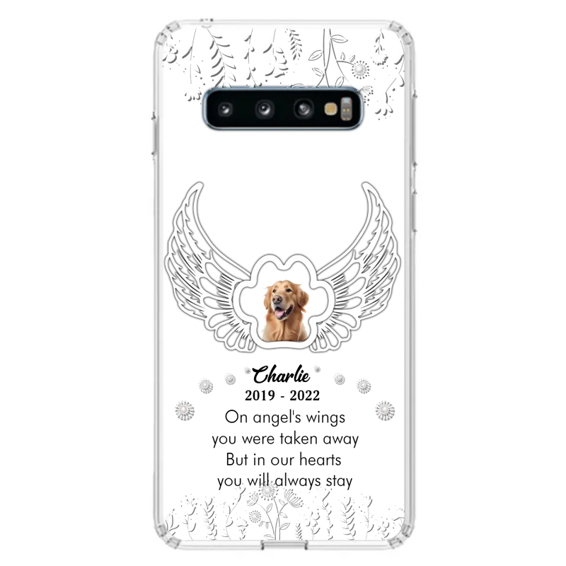 Personalized Pet Phone Case - Upload Photo - Memorial Gift Idea for Dog/Cat Lovers - In Our Hearts You Will Always Stay - Case for iPhone/Samsung