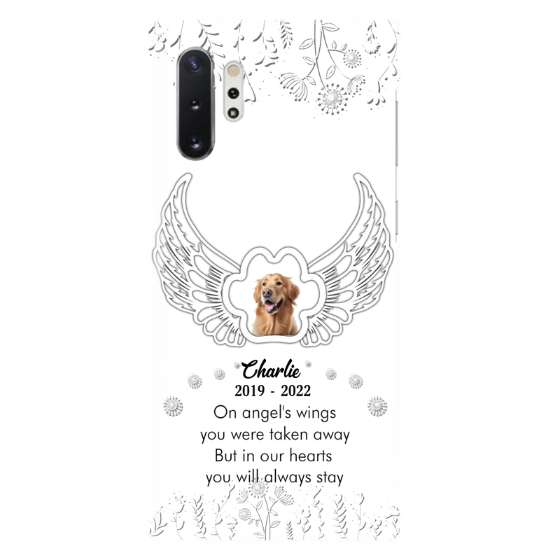 Personalized Pet Phone Case - Upload Photo - Memorial Gift Idea for Dog/Cat Lovers - In Our Hearts You Will Always Stay - Case for iPhone/Samsung