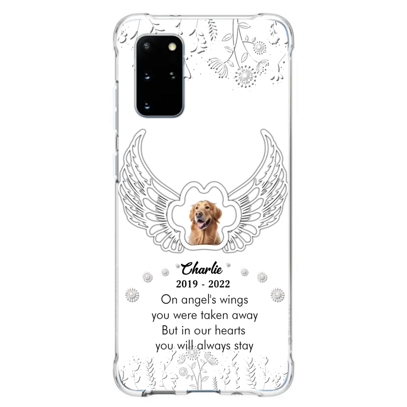 Personalized Pet Phone Case - Upload Photo - Memorial Gift Idea for Dog/Cat Lovers - In Our Hearts You Will Always Stay - Case for iPhone/Samsung