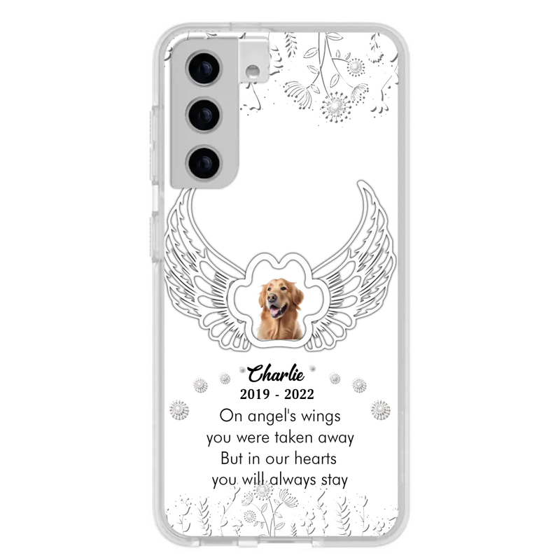 Personalized Pet Phone Case - Upload Photo - Memorial Gift Idea for Dog/Cat Lovers - In Our Hearts You Will Always Stay - Case for iPhone/Samsung