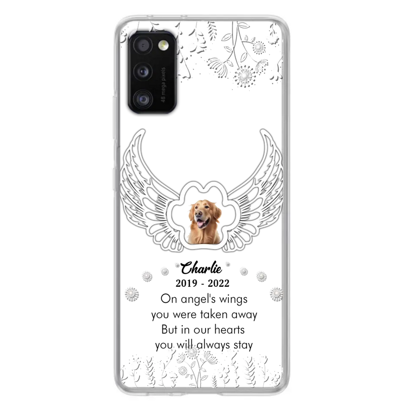 Personalized Pet Phone Case - Upload Photo - Memorial Gift Idea for Dog/Cat Lovers - In Our Hearts You Will Always Stay - Case for iPhone/Samsung