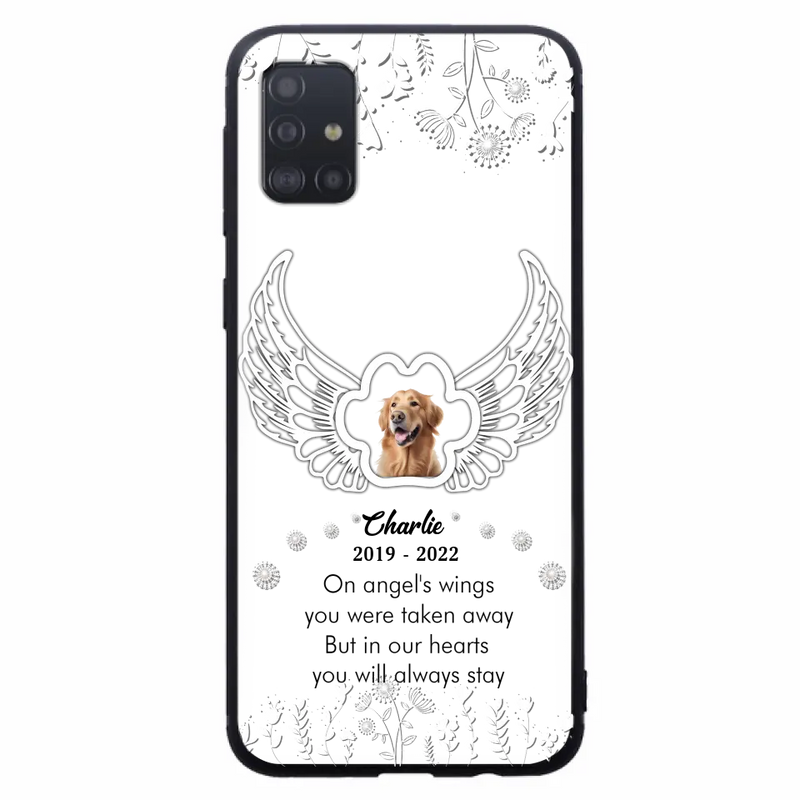 Personalized Pet Phone Case - Upload Photo - Memorial Gift Idea for Dog/Cat Lovers - In Our Hearts You Will Always Stay - Case for iPhone/Samsung