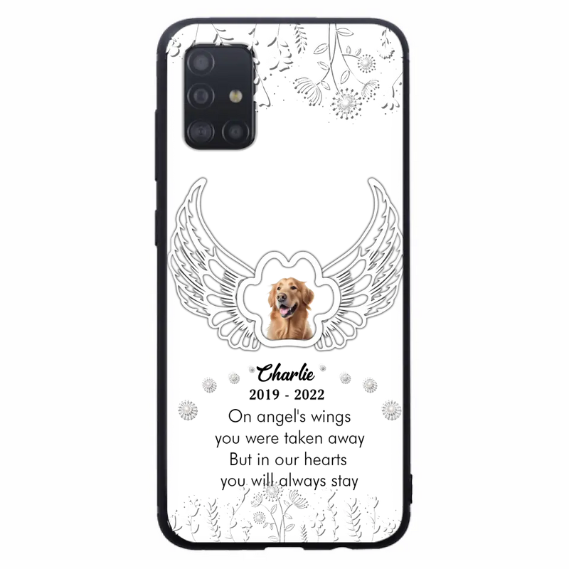 Personalized Pet Phone Case - Upload Photo - Memorial Gift Idea for Dog/Cat Lovers - In Our Hearts You Will Always Stay - Case for iPhone/Samsung