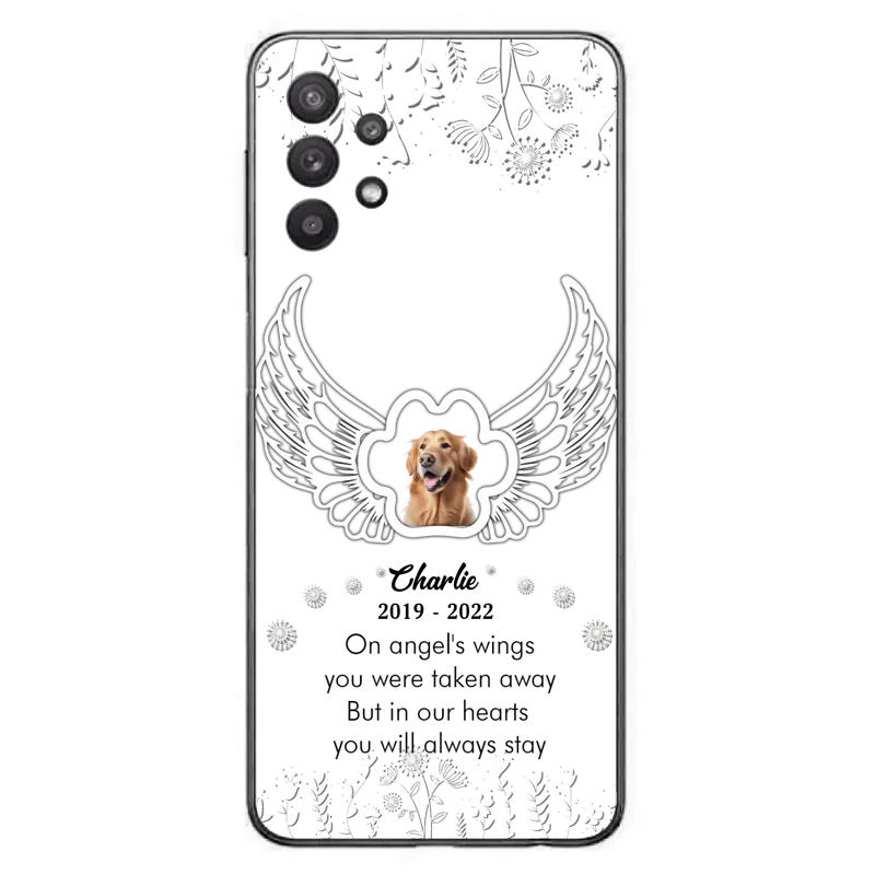 Personalized Pet Phone Case - Upload Photo - Memorial Gift Idea for Dog/Cat Lovers - In Our Hearts You Will Always Stay - Case for iPhone/Samsung