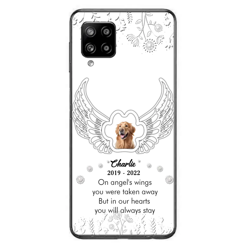 Personalized Pet Phone Case - Upload Photo - Memorial Gift Idea for Dog/Cat Lovers - In Our Hearts You Will Always Stay - Case for iPhone/Samsung