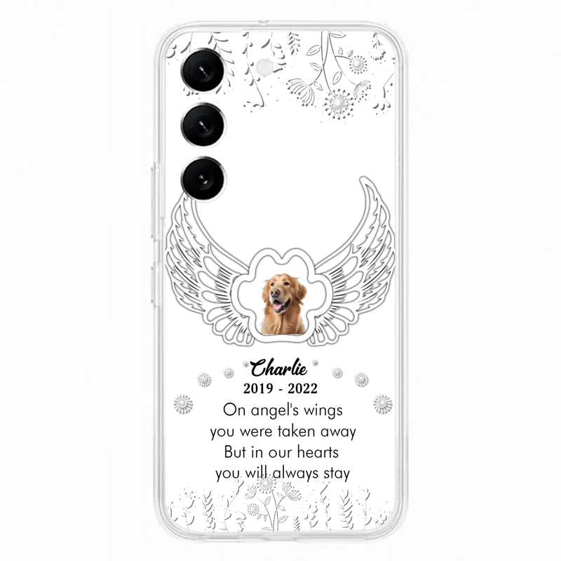 Personalized Pet Phone Case - Upload Photo - Memorial Gift Idea for Dog/Cat Lovers - In Our Hearts You Will Always Stay - Case for iPhone/Samsung