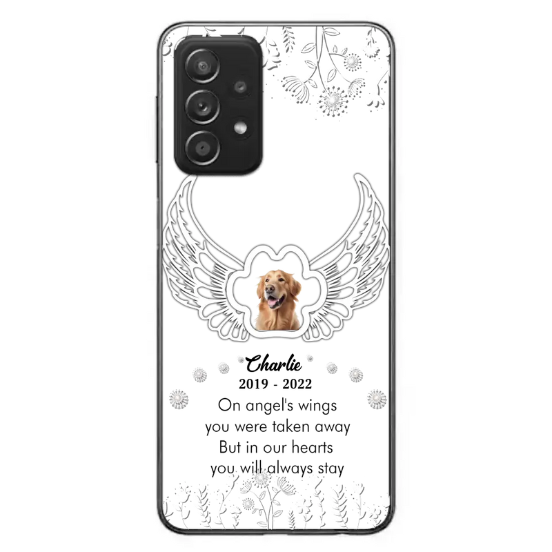 Personalized Pet Phone Case - Upload Photo - Memorial Gift Idea for Dog/Cat Lovers - In Our Hearts You Will Always Stay - Case for iPhone/Samsung