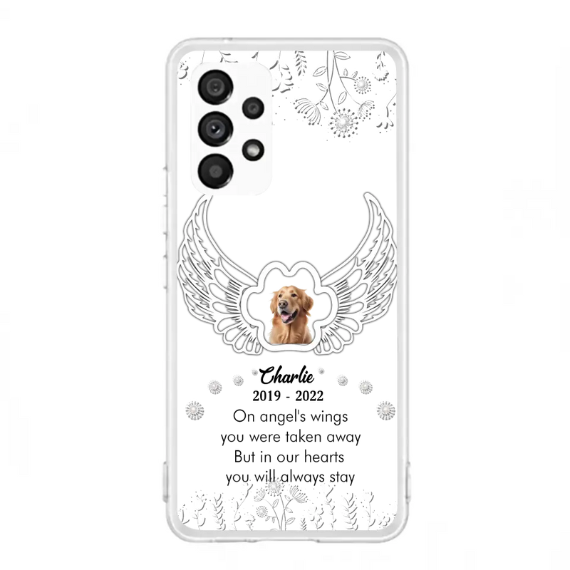 Personalized Pet Phone Case - Upload Photo - Memorial Gift Idea for Dog/Cat Lovers - In Our Hearts You Will Always Stay - Case for iPhone/Samsung