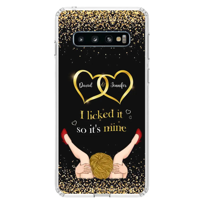 Custom Personalized Couple Phone Case - Gift Idea For Couple/Valentines Day - I Licked It So It's Mine - Case For iPhone/Samsung