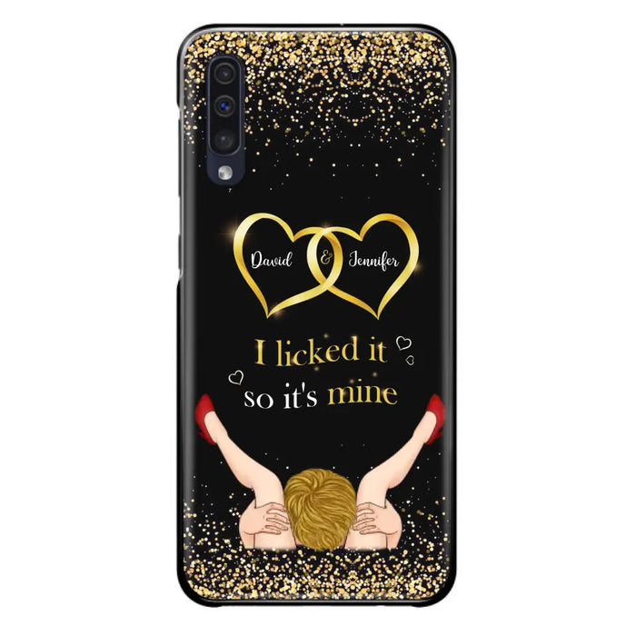 Custom Personalized Couple Phone Case - Gift Idea For Couple/Valentines Day - I Licked It So It's Mine - Case For iPhone/Samsung