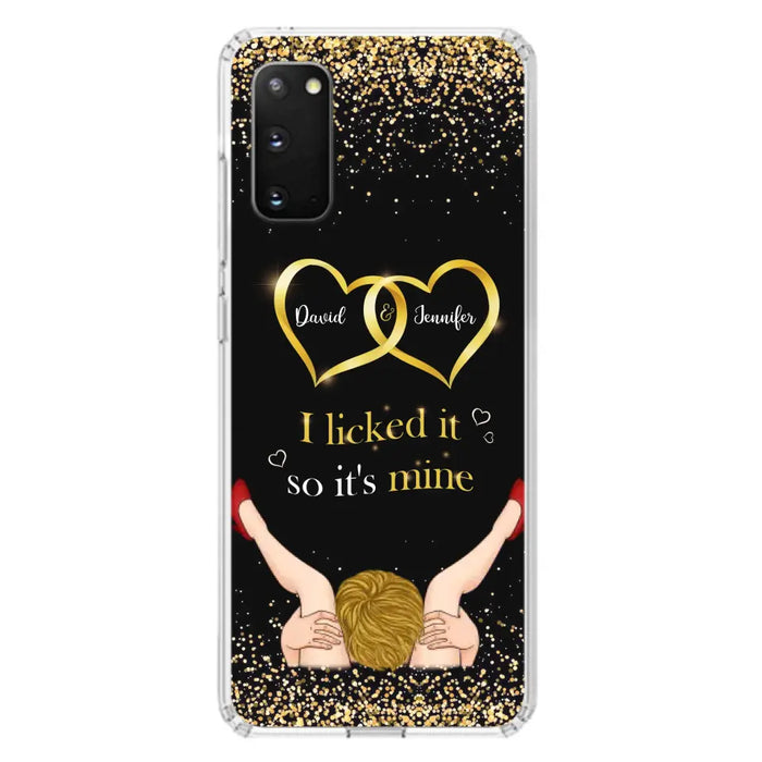 Custom Personalized Couple Phone Case - Gift Idea For Couple/Valentines Day - I Licked It So It's Mine - Case For iPhone/Samsung