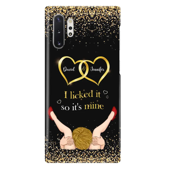 Custom Personalized Couple Phone Case - Gift Idea For Couple/Valentines Day - I Licked It So It's Mine - Case For iPhone/Samsung