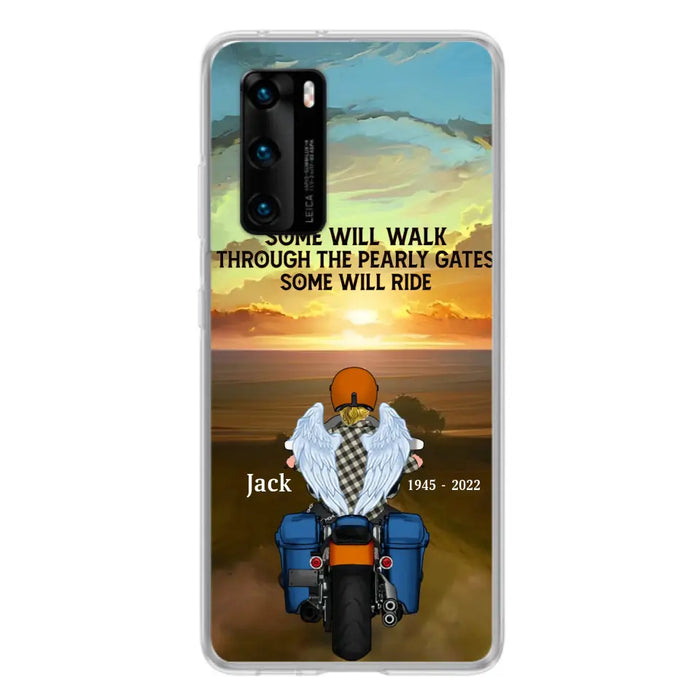 Custom Personalized Memorial Biker Phone Case - Memorial Gift Idea For Father's Day - Some Will Ride - Case For Oppo/Xiaomi/Huawei