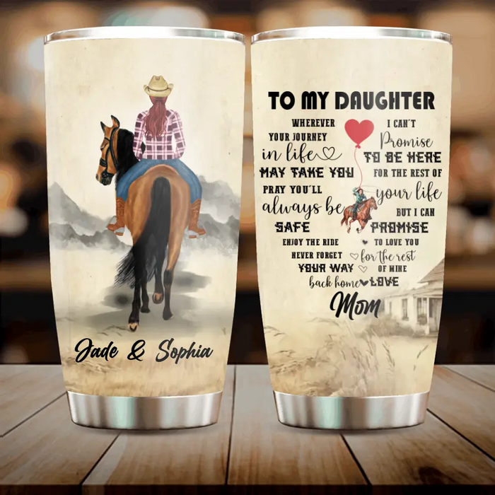 Custom Personalized Horse Girl Tumbler - Gift Idea For Horse Lovers - Never Forget Your Way Back Home