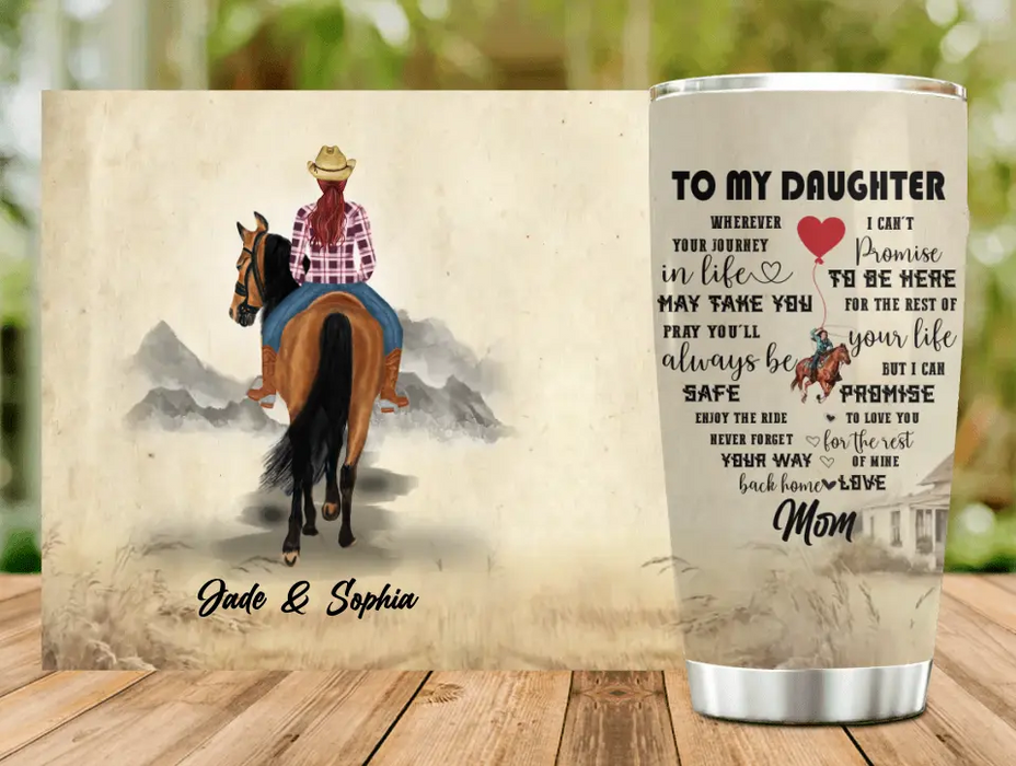 Custom Personalized Horse Girl Tumbler - Gift Idea For Horse Lovers - Never Forget Your Way Back Home