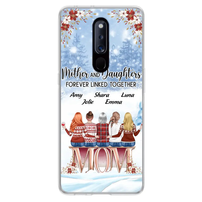 Personalized Mom Phone Case - Mother With Upto 4 Daughters - Gift Idea For Mother's Day From Daughter - Mother And Daughters Forever Linked Together - Case For Oppo/Xiaomi/Huawei