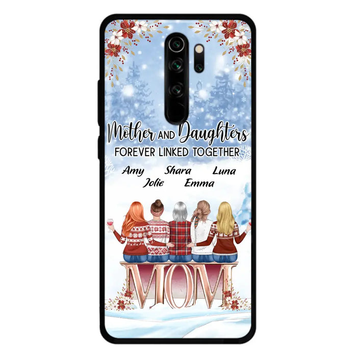 Personalized Mom Phone Case - Mother With Upto 4 Daughters - Gift Idea For Mother's Day From Daughter - Mother And Daughters Forever Linked Together - Case For Oppo/Xiaomi/Huawei