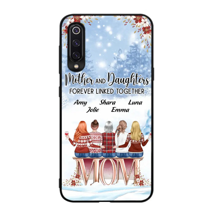 Personalized Mom Phone Case - Mother With Upto 4 Daughters - Gift Idea For Mother's Day From Daughter - Mother And Daughters Forever Linked Together - Case For Oppo/Xiaomi/Huawei