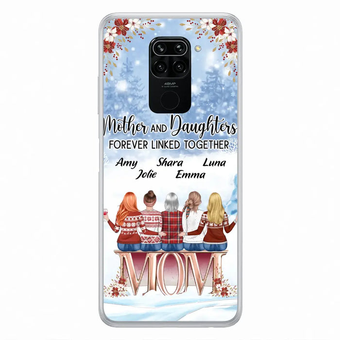 Personalized Mom Phone Case - Mother With Upto 4 Daughters - Gift Idea For Mother's Day From Daughter - Mother And Daughters Forever Linked Together - Case For Oppo/Xiaomi/Huawei