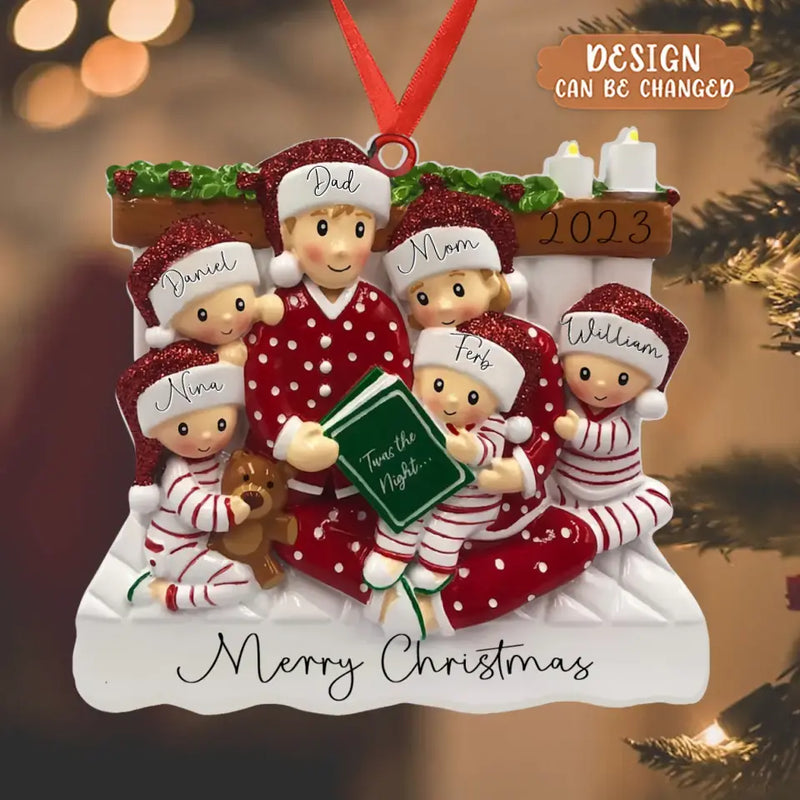Personalized Family Acrylic Ornament - Parents with up to 4 Kids - Christmas Gift Idea for Family - Merry Christmas