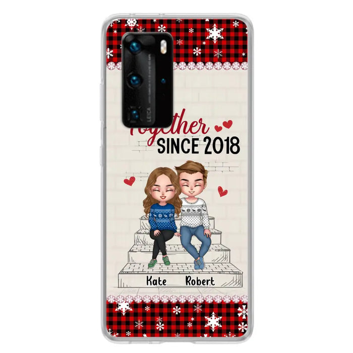 Custom Personalized Christmas Couple Phone Case - Christmas Gift Idea For Couple - Together Since 2018 - Case For Oppo/Xiaomi/Huawei