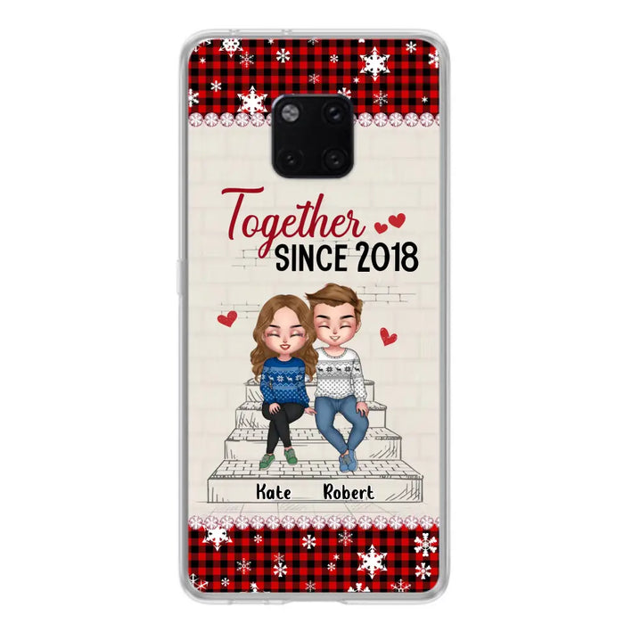 Custom Personalized Christmas Couple Phone Case - Christmas Gift Idea For Couple - Together Since 2018 - Case For Oppo/Xiaomi/Huawei