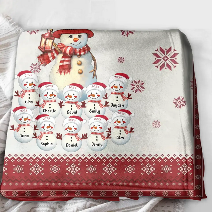 Custom Personalized Grandma Single Layer Fleece/Quilt Blanket - Upto 10 Grandkids - Christmas Gift Idea for Grandma - Blessed To Be Called Grandma