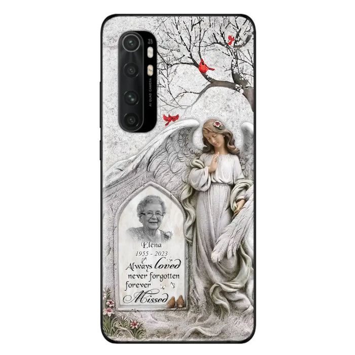 Custom Personalized Angel Memorial Phone Case - Upload Photo - Memorial Gift Idea For Family Member - Always Loved Never Forgotten Forever Missed - Case For Xiaomi/ Oppo/ Huawei