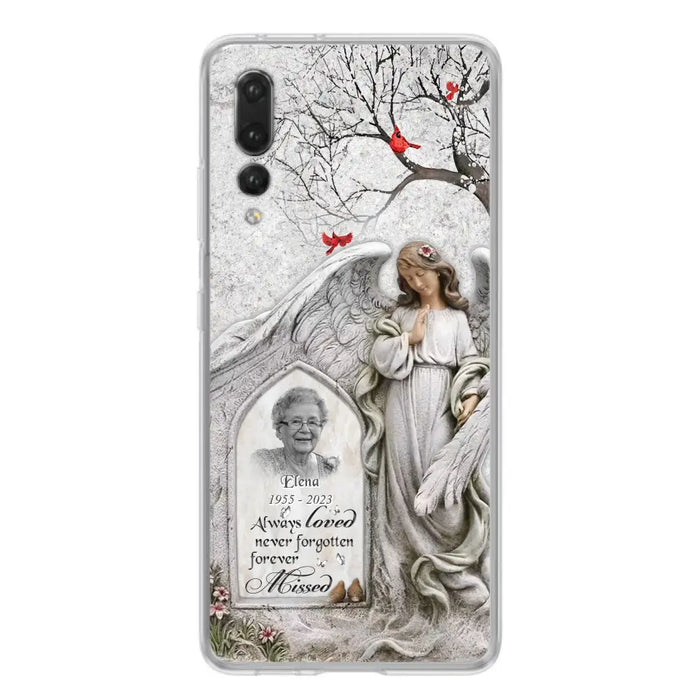 Custom Personalized Angel Memorial Phone Case - Upload Photo - Memorial Gift Idea For Family Member - Always Loved Never Forgotten Forever Missed - Case For Xiaomi/ Oppo/ Huawei