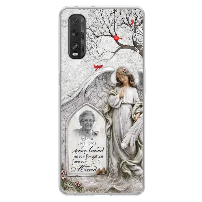 Custom Personalized Angel Memorial Phone Case - Upload Photo - Memorial Gift Idea For Family Member - Always Loved Never Forgotten Forever Missed - Case For Xiaomi/ Oppo/ Huawei