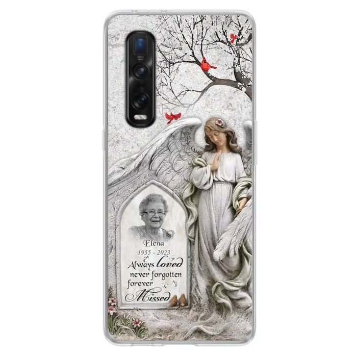 Custom Personalized Angel Memorial Phone Case - Upload Photo - Memorial Gift Idea For Family Member - Always Loved Never Forgotten Forever Missed - Case For Xiaomi/ Oppo/ Huawei