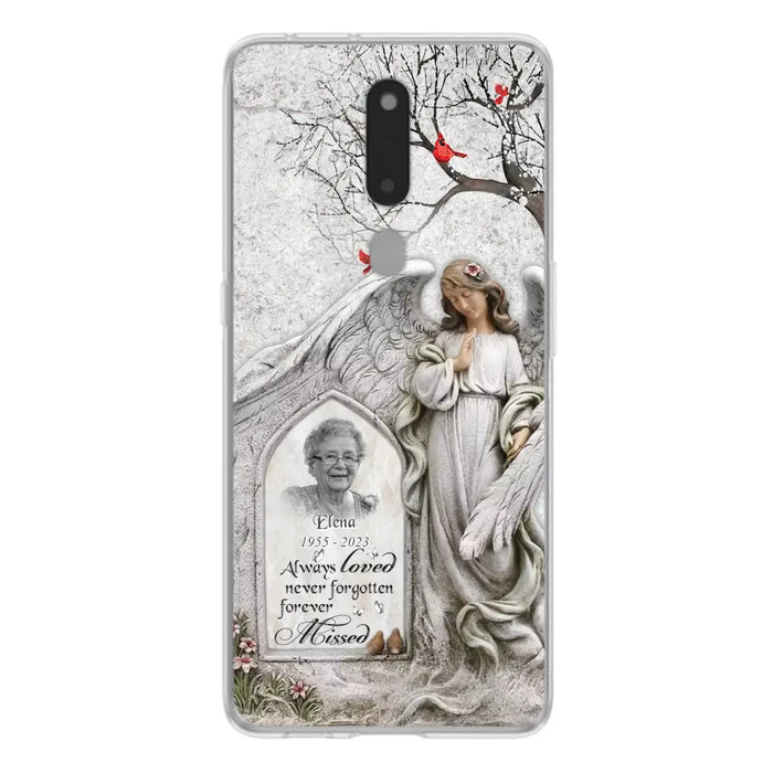 Custom Personalized Angel Memorial Phone Case - Upload Photo - Memorial Gift Idea For Family Member - Always Loved Never Forgotten Forever Missed - Case For Xiaomi/ Oppo/ Huawei