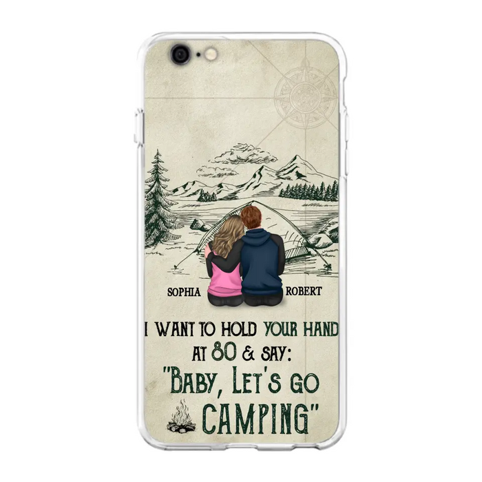 Custom Personalized Couple Phone Case - Gift Idea For Couple - Case For iPhone/Samsung - Baby Let's Go Camping