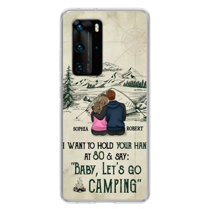 Custom Personalized Couple Phone Case - Gift Idea For Couple - Case For Oppo/Xiaomi/Huawei - Baby Let's Go Camping