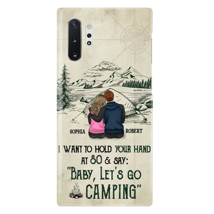 Custom Personalized Couple Phone Case - Gift Idea For Couple - Case For iPhone/Samsung - Baby Let's Go Camping