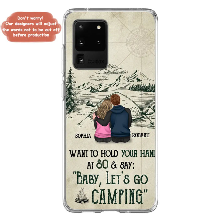 Custom Personalized Couple Phone Case - Gift Idea For Couple - Case For iPhone/Samsung - Baby Let's Go Camping