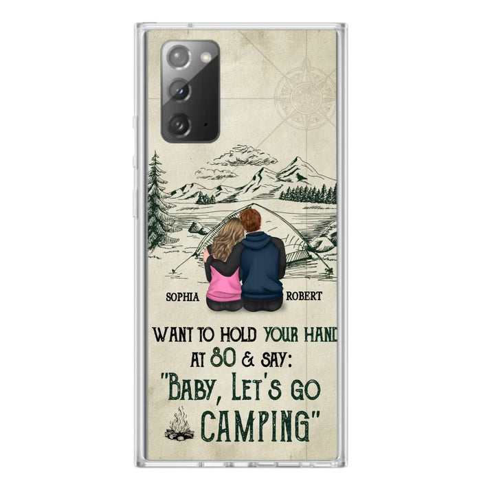 Custom Personalized Couple Phone Case - Gift Idea For Couple - Case For iPhone/Samsung - Baby Let's Go Camping