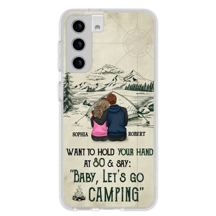 Custom Personalized Couple Phone Case - Gift Idea For Couple - Case For iPhone/Samsung - Baby Let's Go Camping