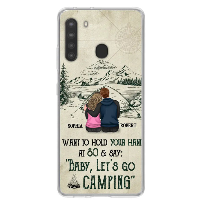 Custom Personalized Couple Phone Case - Gift Idea For Couple - Case For iPhone/Samsung - Baby Let's Go Camping