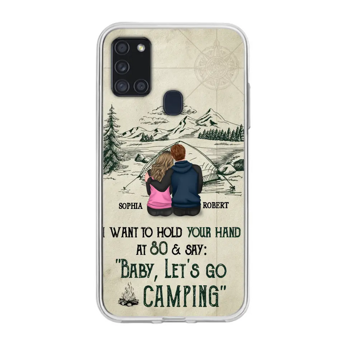 Custom Personalized Couple Phone Case - Gift Idea For Couple - Case For iPhone/Samsung - Baby Let's Go Camping