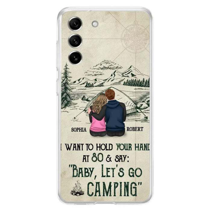 Custom Personalized Couple Phone Case - Gift Idea For Couple - Case For iPhone/Samsung - Baby Let's Go Camping