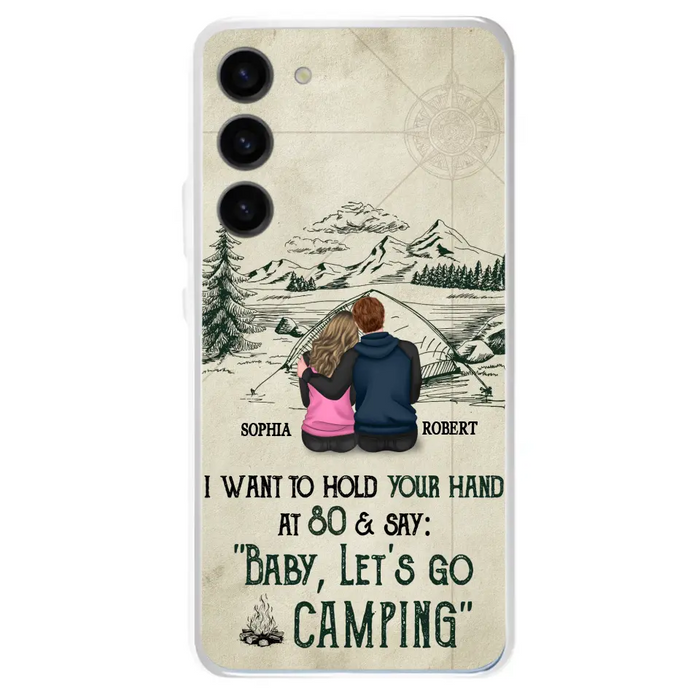 Custom Personalized Couple Phone Case - Gift Idea For Couple - Case For iPhone/Samsung - Baby Let's Go Camping