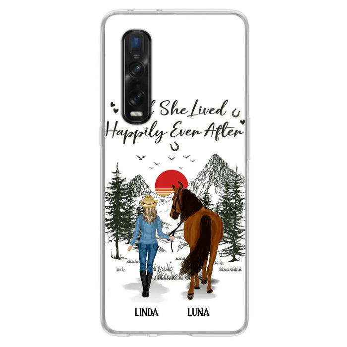 Custom Personalized Horse Girl Phone Case - Gift Idea For Horse Mom/ Horse Lover - And She Lived Happily Ever After - Case For Xiaomi/ Oppo/ Huawei