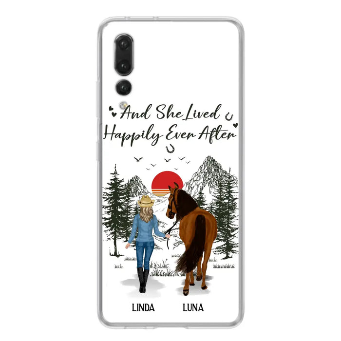 Custom Personalized Horse Girl Phone Case - Gift Idea For Horse Mom/ Horse Lover - And She Lived Happily Ever After - Case For Xiaomi/ Oppo/ Huawei