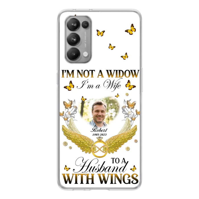 Custom Personalized Memorial Husband Phone Case - Memorial Gift Idea - I'm Not A Widow I'm A Wife To A Husband With Wings - Case For Xiaomi/ Oppo/ Huawei